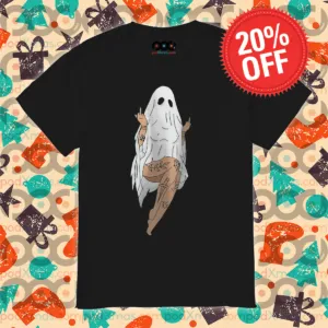 Ghost Girl Tattoo Big Boobs Halloween Middle Finger 2024 Shirt
