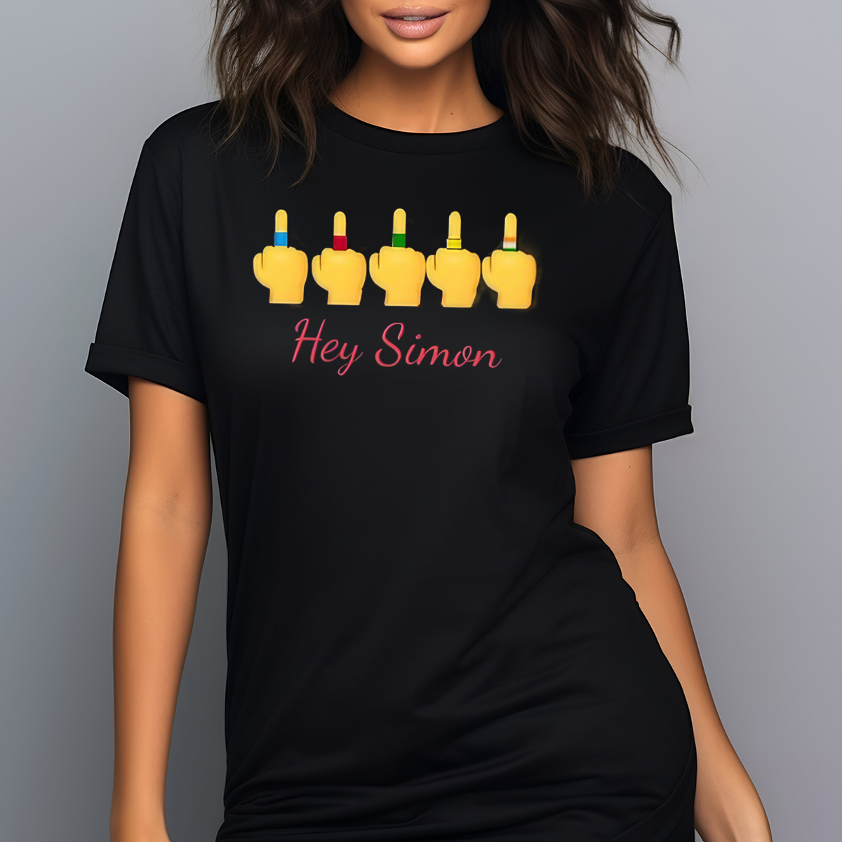 Middle Finger Hey Simon Say No To Simon Cowell Shirt
