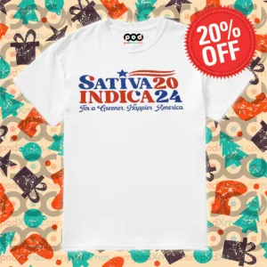 Sativa 20 Indica 24 For A Greener Happier America Shirt