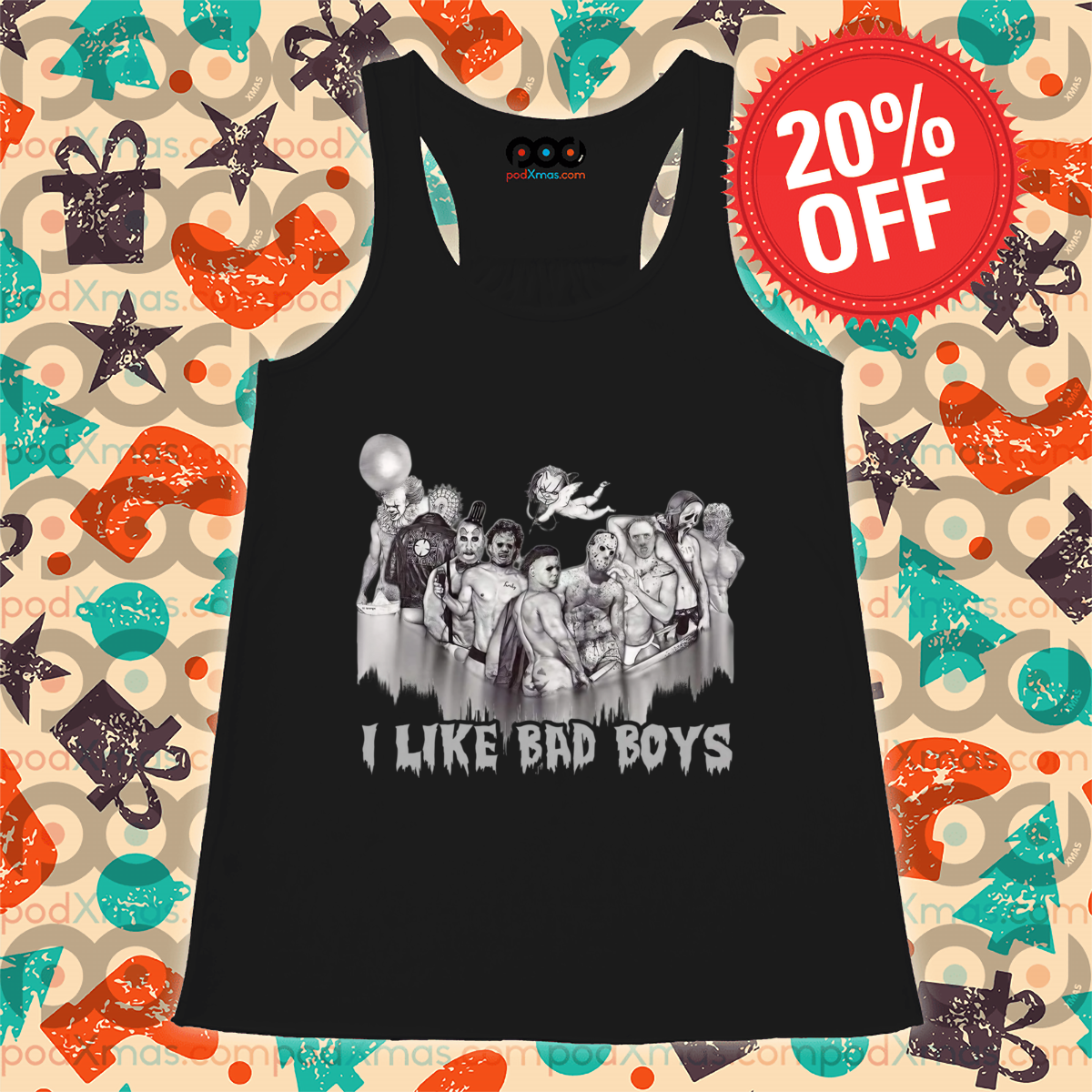 Horror Characters Sexy I Like Bad Boys Halloween 2024 Shirt