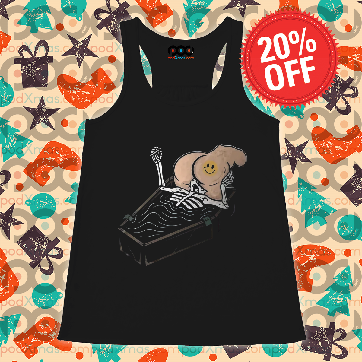 Skeleton Ass On Face Coffin Funny Shirt