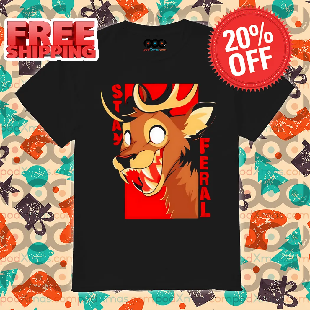 Horror Deer Stay Feral Shirt