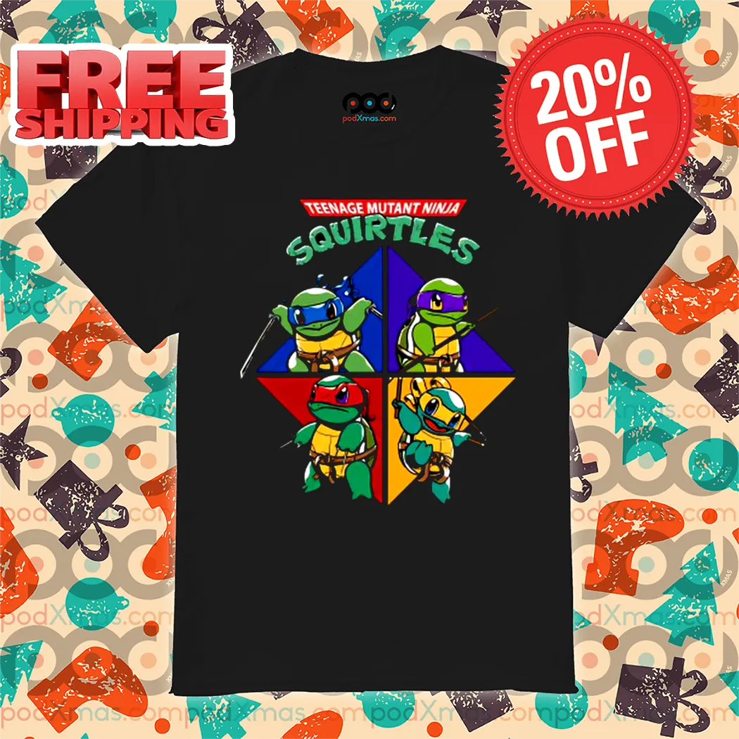 Pokemon Ninja Turtle Cartoon Teenage Mutant Ninja Squirtles Shirt