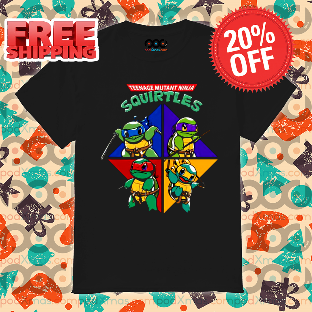 Pokemon Ninja Turtle Cartoon Teenage Mutant Ninja Squirtles Shirt