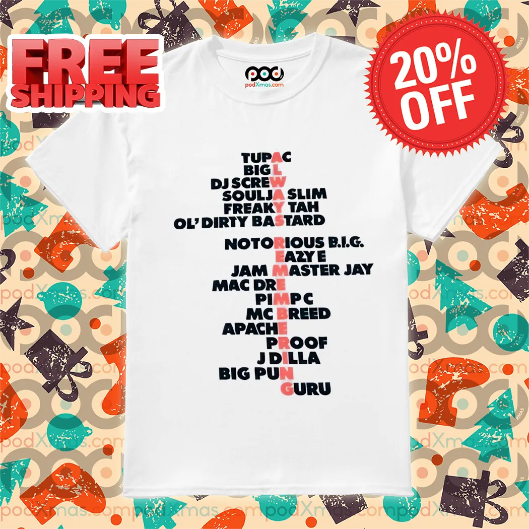 Always Remembering Hip Hop Rapper Name Legend Shirt