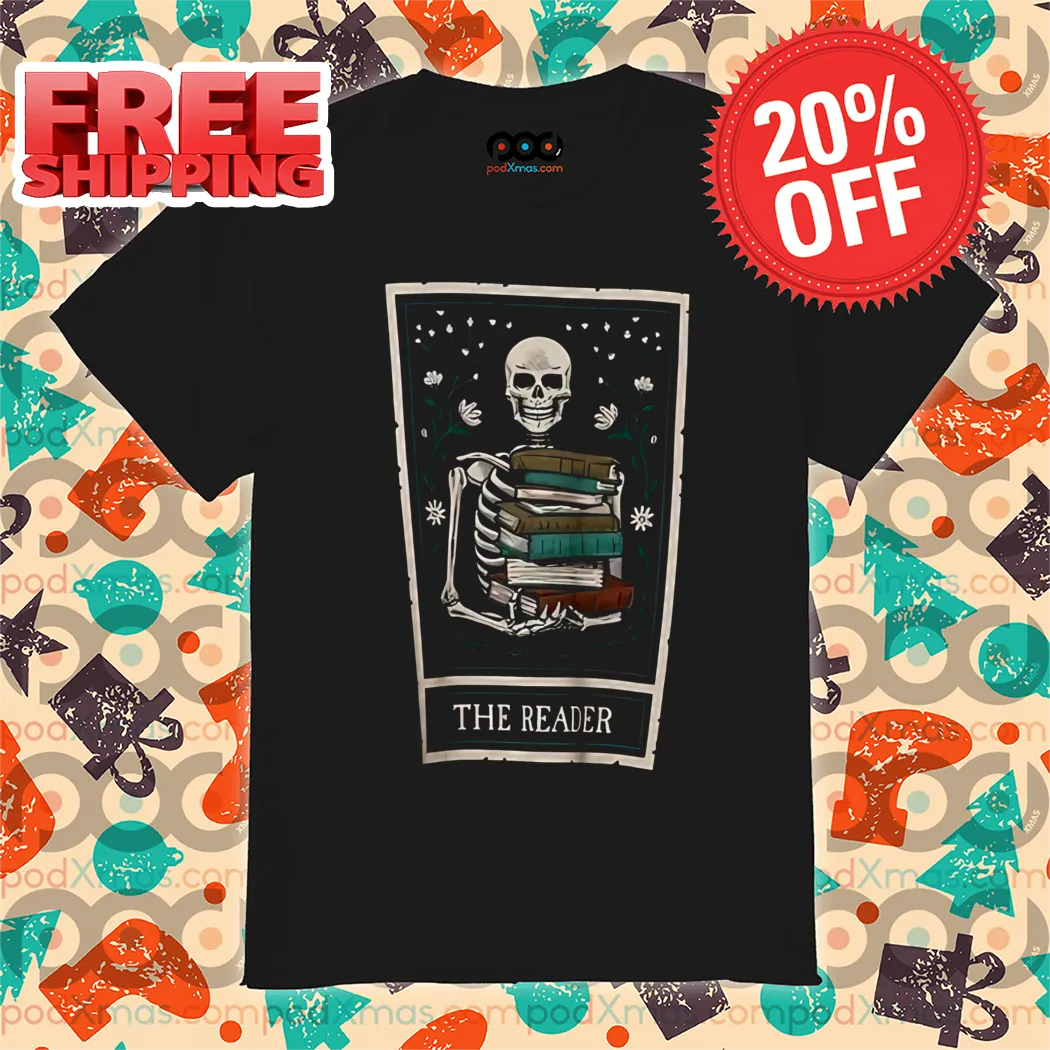 Skeleton Floral Books The Reader Shirt