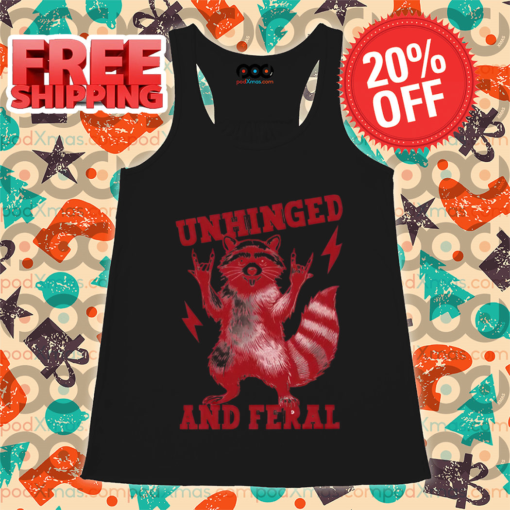 Racoon Hand Sign Unhinged And Feral Shirt
