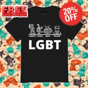 LGBT Liberty Guns Beer Trump 2024 Shirt