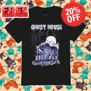 Ghost House Castle Night Halloween 2024 Shirt