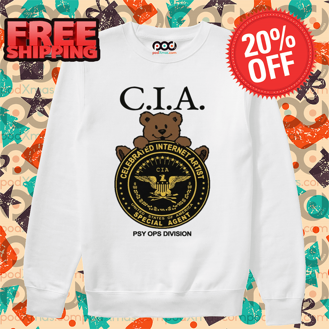 Bear C I A Celebrated Internet Artist Special Agent Psy Ops Division Shirt