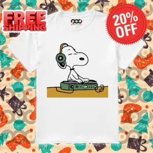 Snoopy Playing Music DJ Shirt