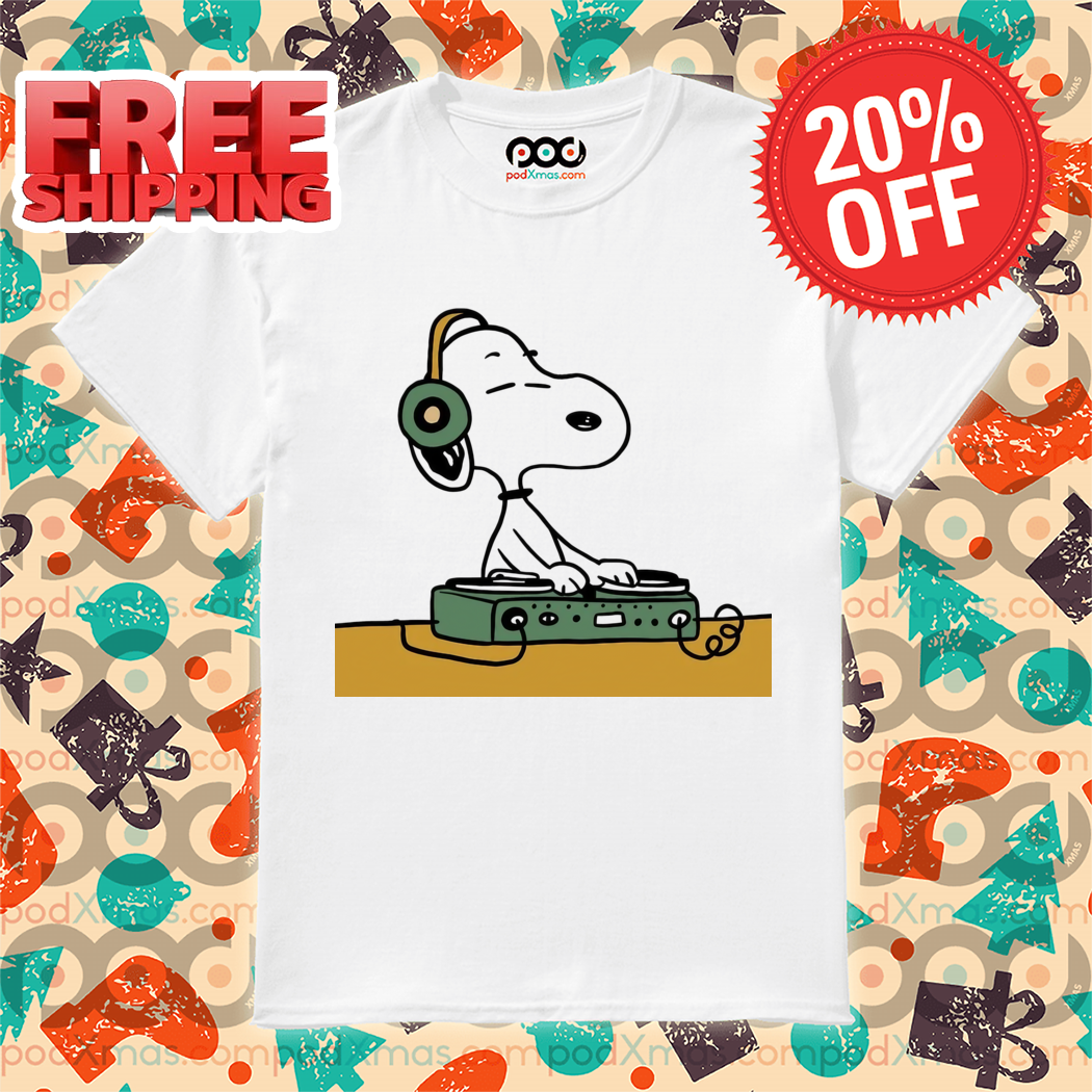 Snoopy Playing Music DJ Shirt