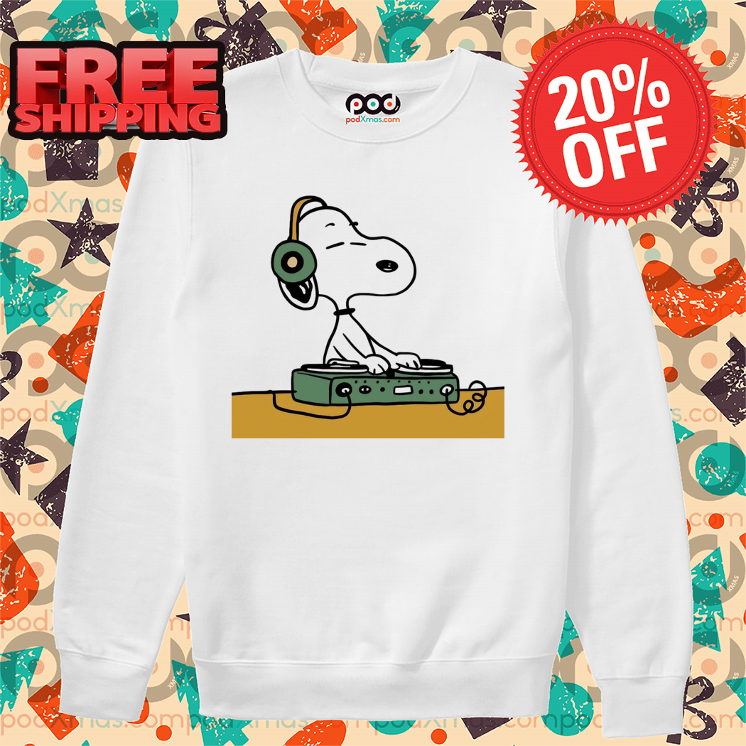 Snoopy Playing Music DJ Shirt