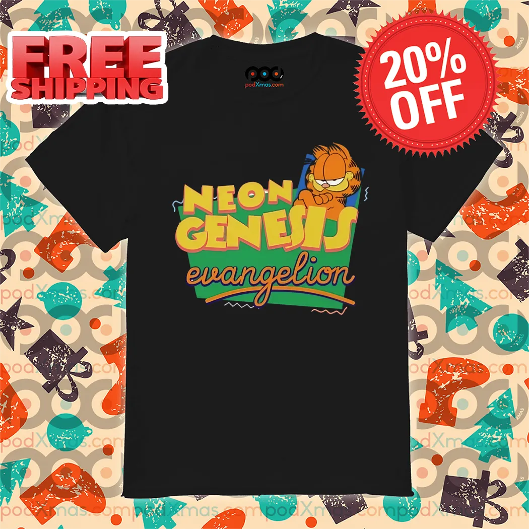 Garfield Neon Genesis Evangelion Shirt