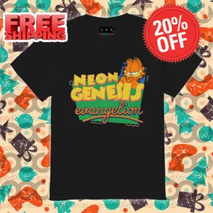 Garfield Neon Genesis Evangelion Shirt