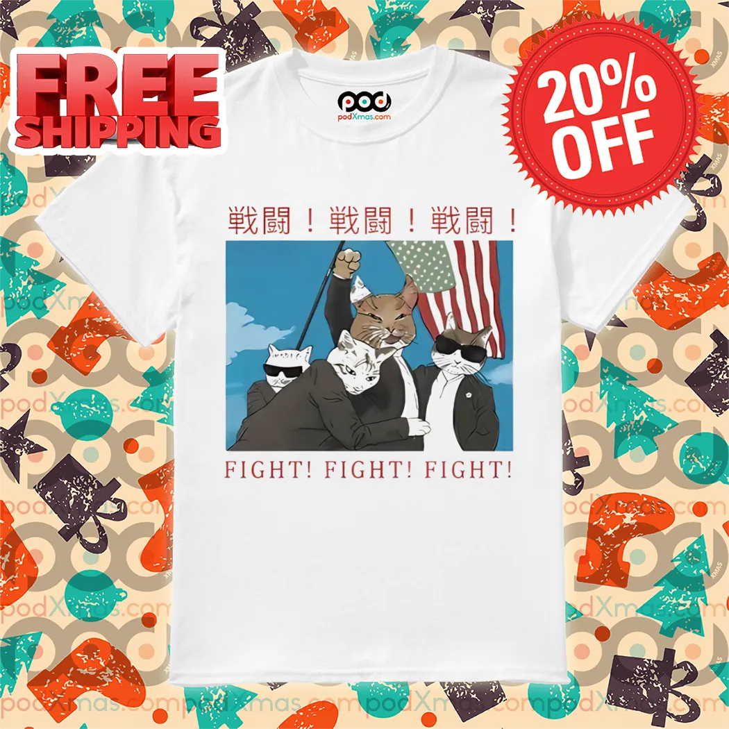 Fight Cat Donald Trump Japanese Shirt