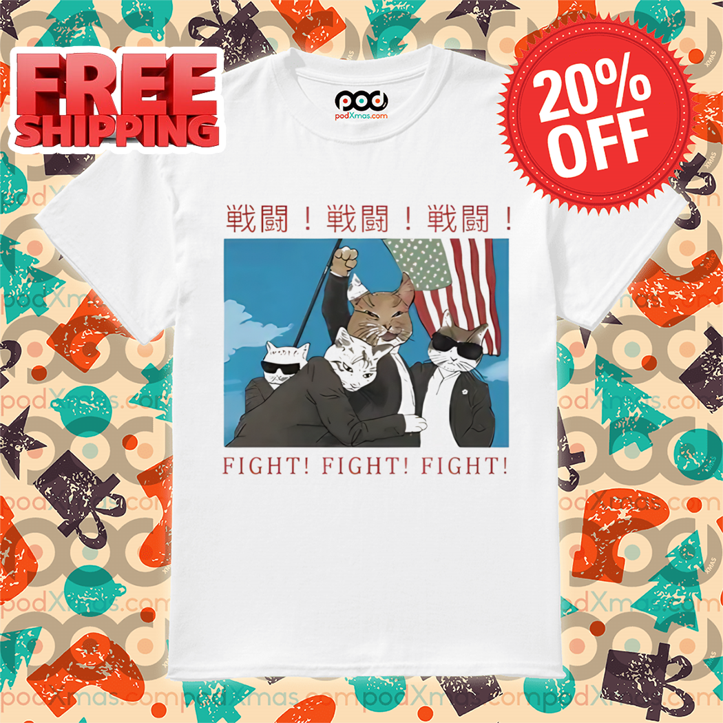 Fight Cat Donald Trump Japanese Shirt