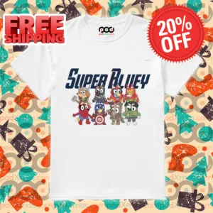 Super Bluey Marvel Avengers Superheroes Shirt