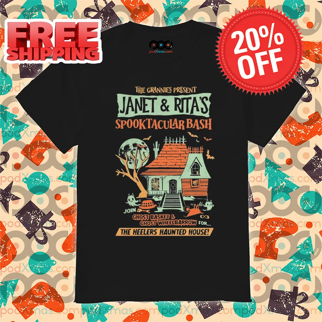 Janet And Ritas Spooktacular Bash Heelers Haunted House Halloween 2024 Shirt