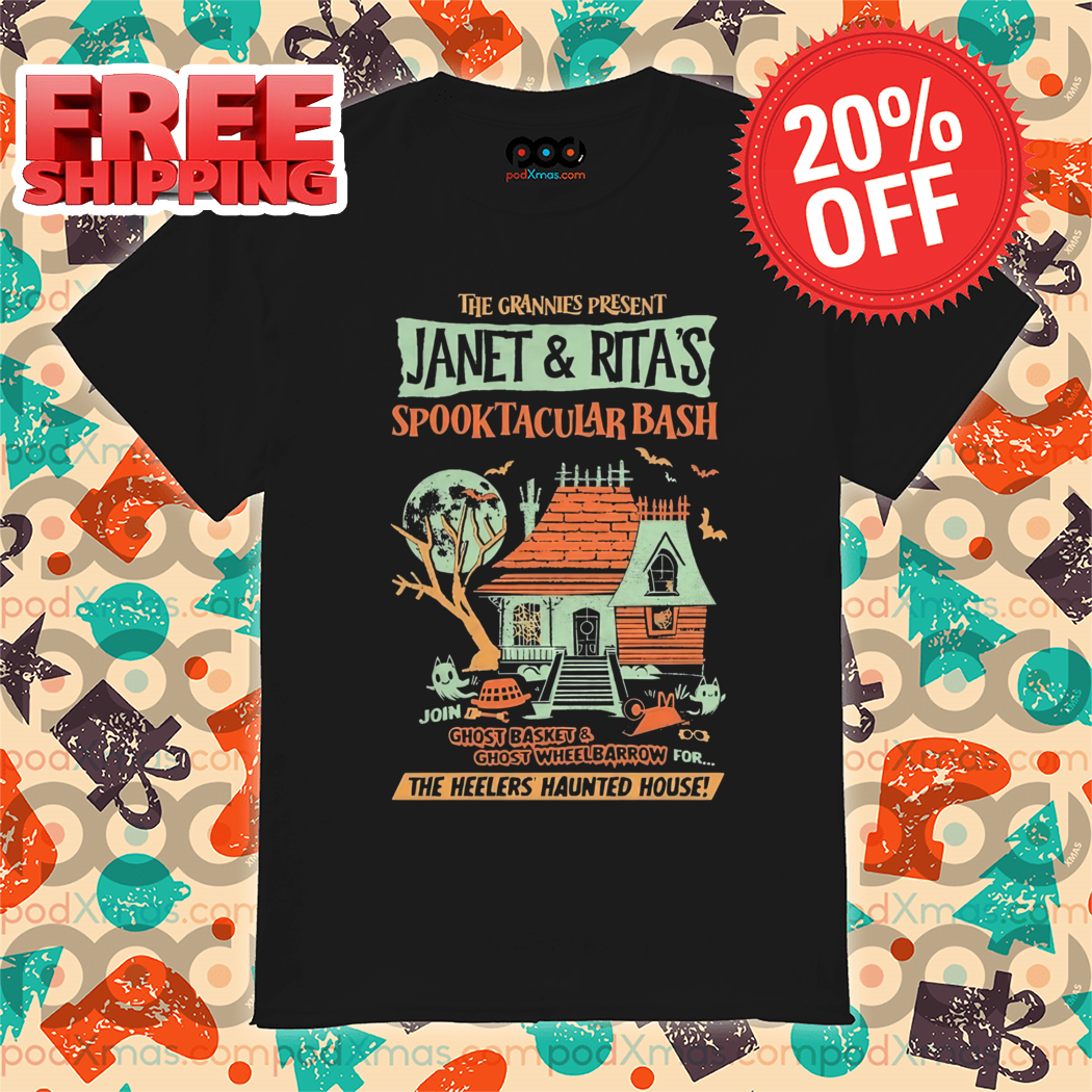 Janet And Ritas Spooktacular Bash Heelers Haunted House Halloween 2024 Shirt