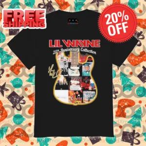 Lil Wayne Guitar 25th Anniversary Collection Signatures 2024 Shirt