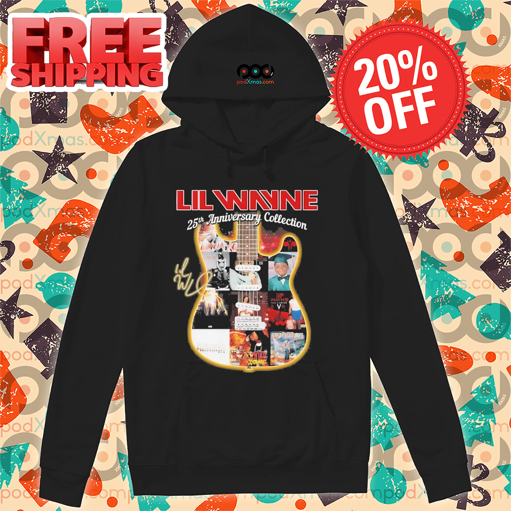 Lil Wayne Guitar 25th Anniversary Collection Signatures 2024 Shirt
