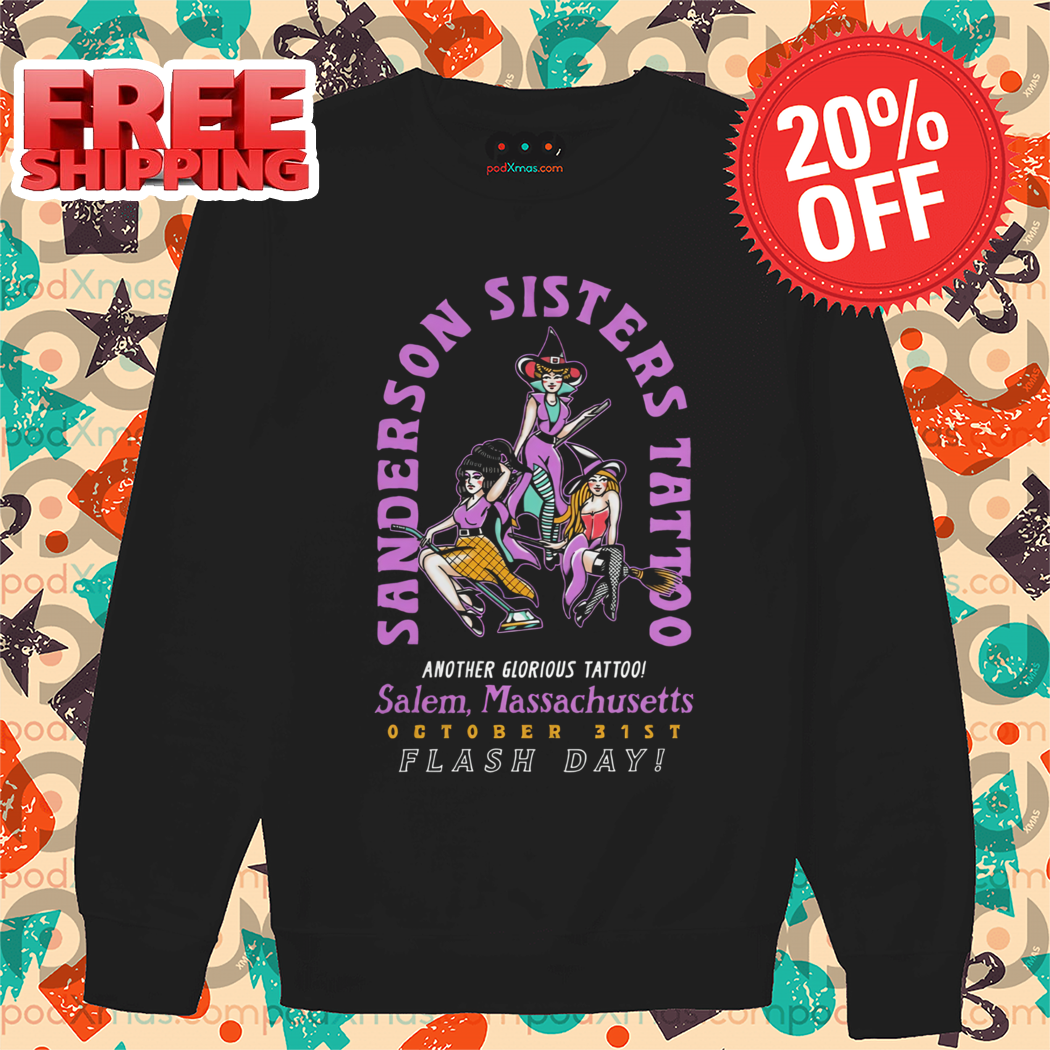 Witch Sanderson Sisters Tattoo Another Glorious Tattoo Salem Massachusetts October 31st Flash Day Shirt