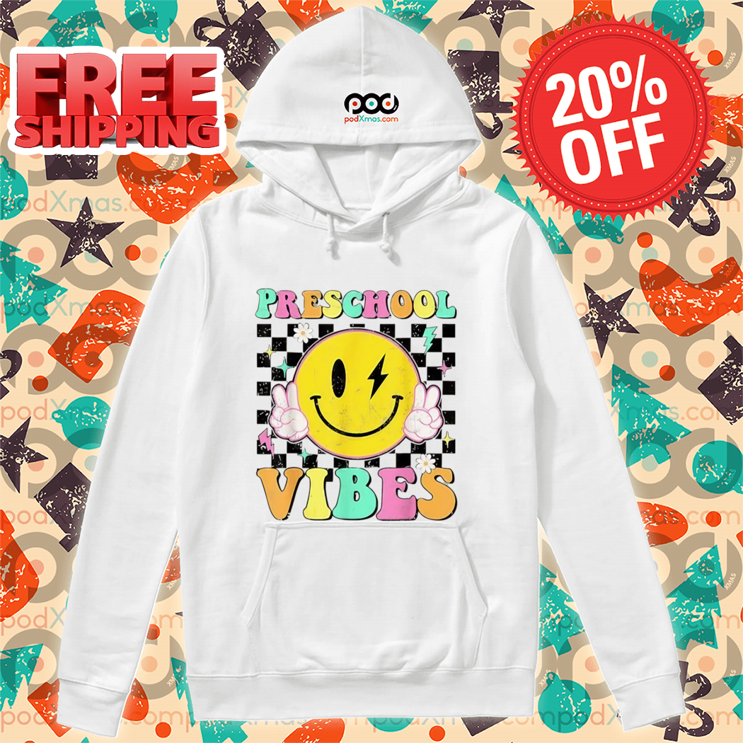 Preschool Vibes Back To School Smile Face Pre K TShirt