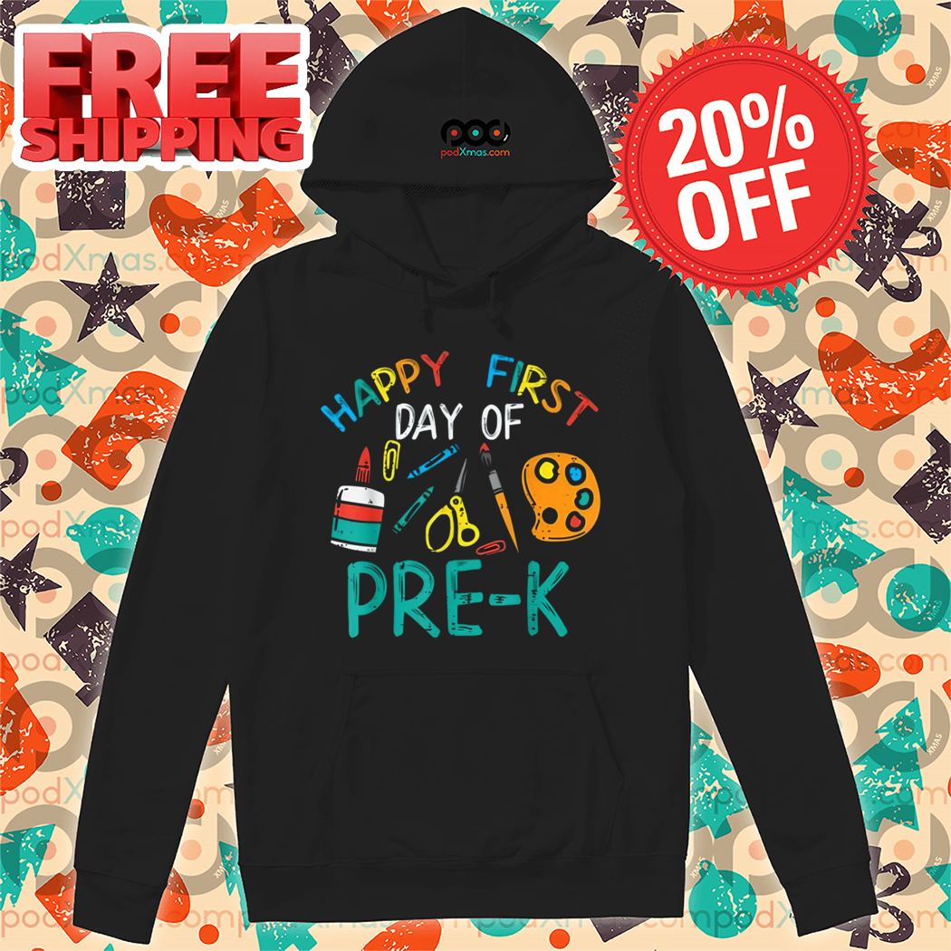 Happy First Day Of Pre K Prek Kindergarten Boys Girl Teacher Shirt