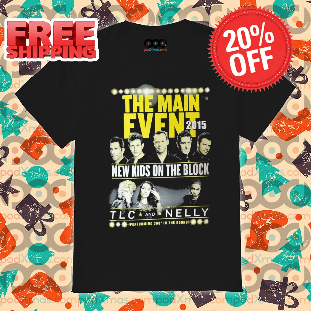 NKOTB New Kids On The Block 2015 The Main Event Concert Tour Shirt