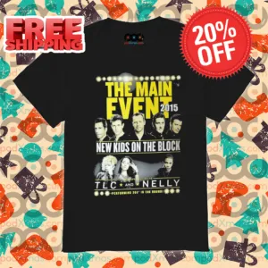 NKOTB New Kids On The Block 2015 The Main Event Concert Tour Shirt