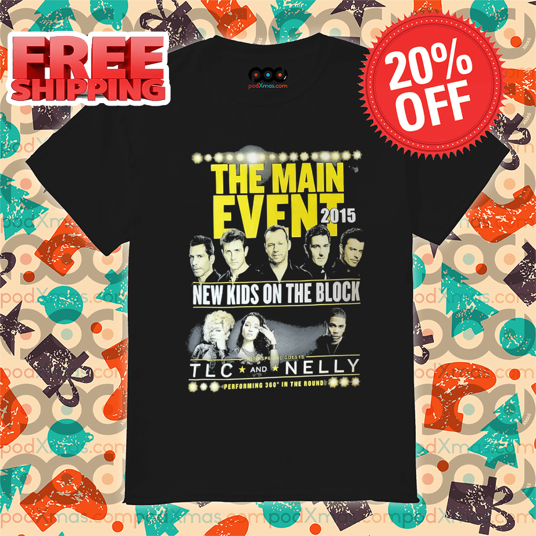 NKOTB New Kids On The Block 2015 The Main Event Concert Tour Shirt