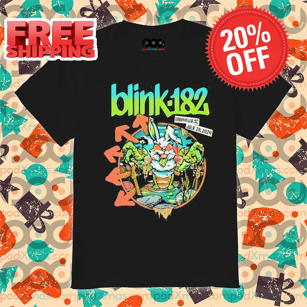 Blink 182 July 29 2024 Greenville SC Event Shirt