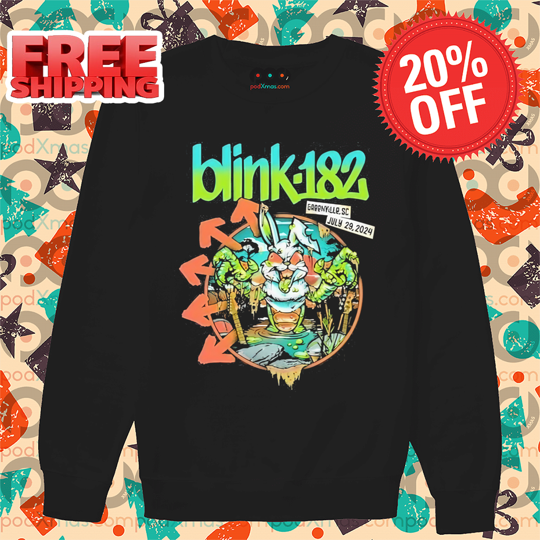 Blink 182 July 29 2024 Greenville SC Event Shirt