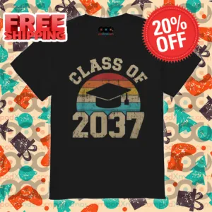 Kindergarten To Graduation Class Of 2037 Grow With Me Vintage Shirt