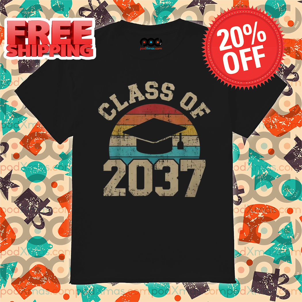 Kindergarten To Graduation Class Of 2037 Grow With Me Vintage Shirt
