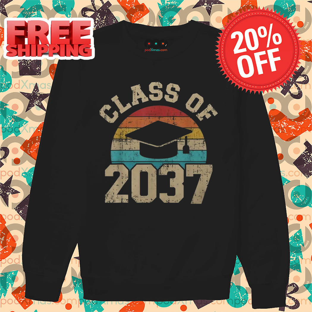 Kindergarten To Graduation Class Of 2037 Grow With Me Vintage Shirt