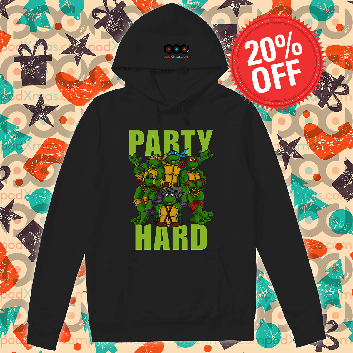 Ninja Turtles Party Hard Hoodie