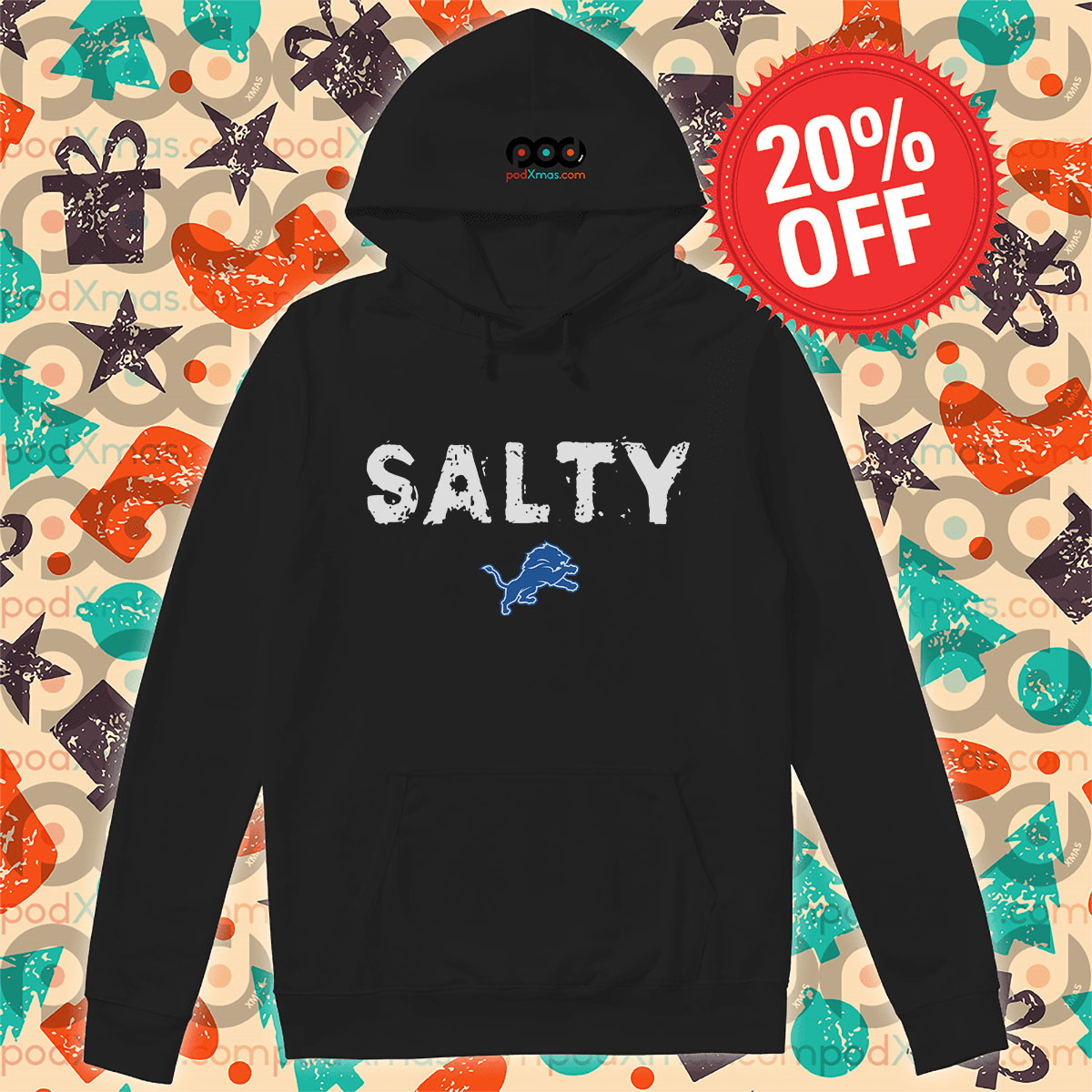 One Pride Salty Detroit Lions Hoodie