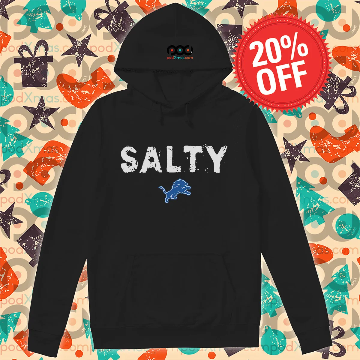 One Pride Salty Detroit Lions Hoodie