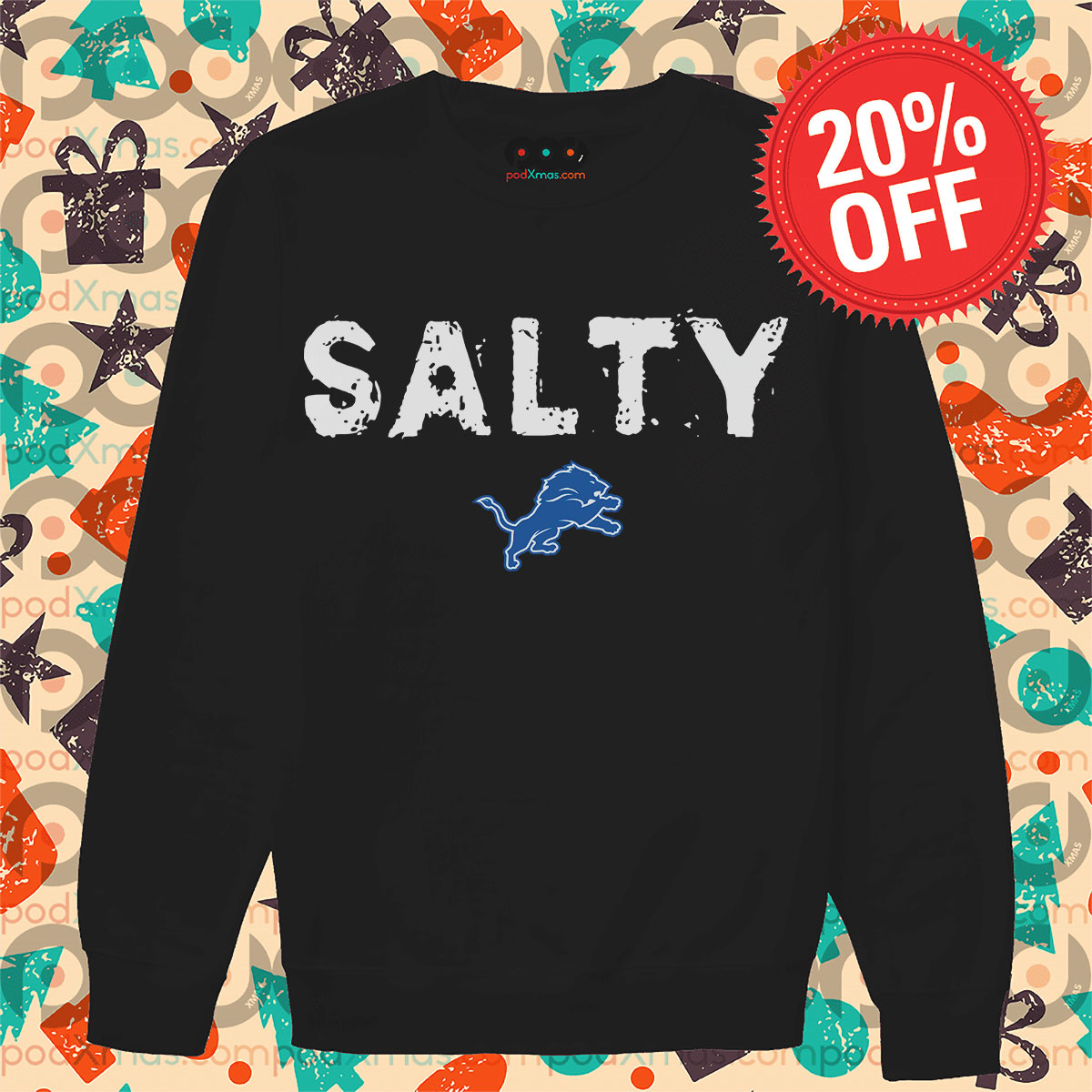 One Pride Salty Detroit Lions Long Sleeve
