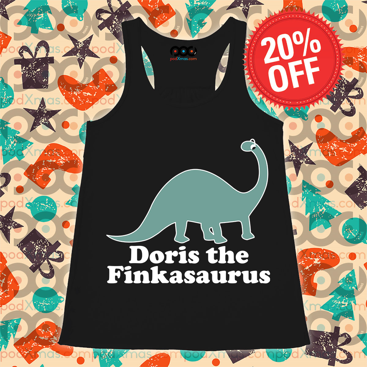 Dinosaur Doris The Finkasaurus Tank Top