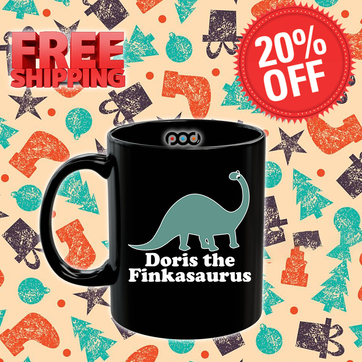 Dinosaur Doris The Finkasaurus Mug