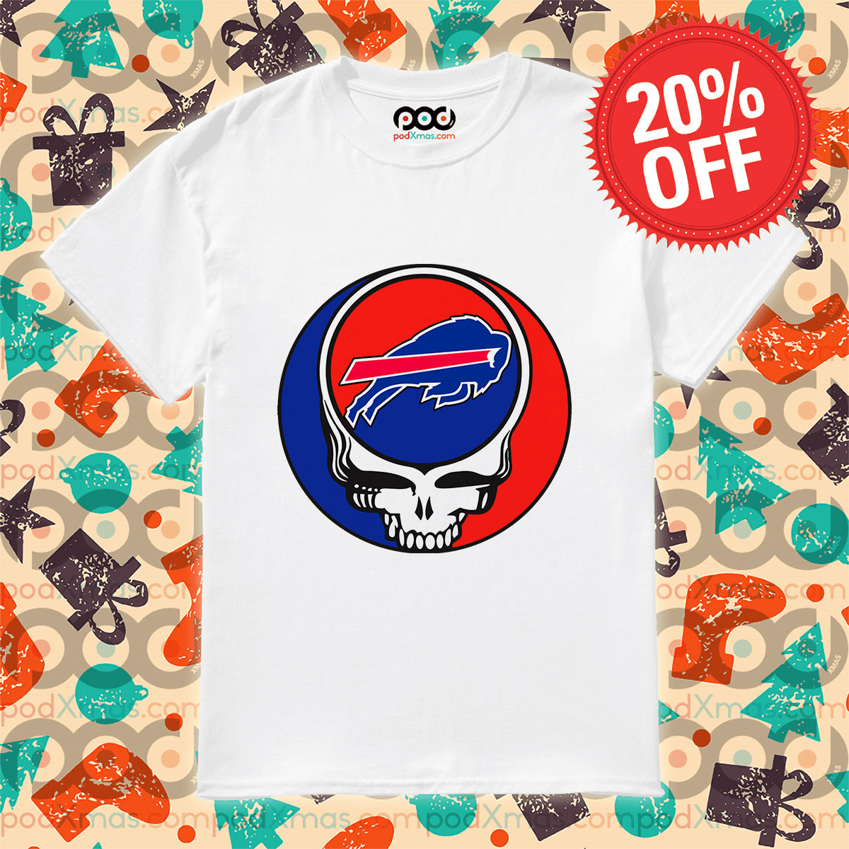 Grateful Dead Logo Buffalo Bills Shirt