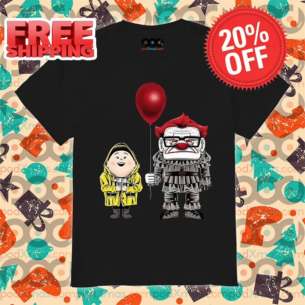Pennywise Carl Fredricksen Russell Up Movie Halloween Shirt