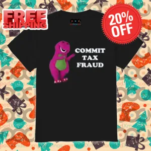 Pink Dinosaur Commit Tax Fraud Shirt