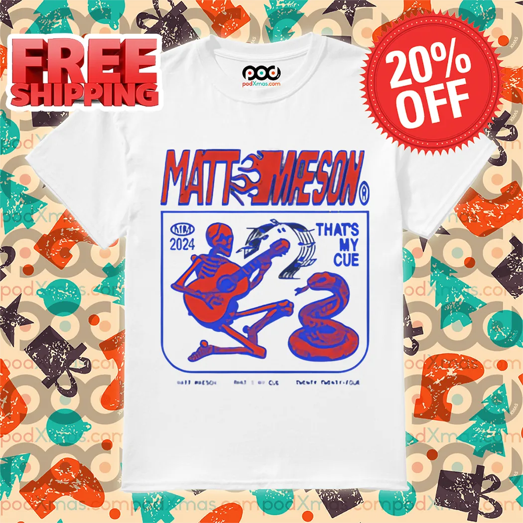 Skeleton Guitar Matt Maeson That's My Cue Shirt