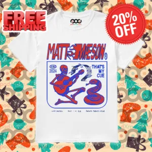 Skeleton Guitar Matt Maeson That's My Cue Shirt