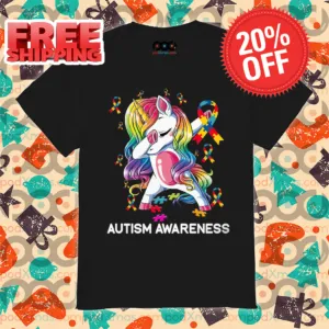 Unicorn Dabbing Autism Awareness 2024 Shirt