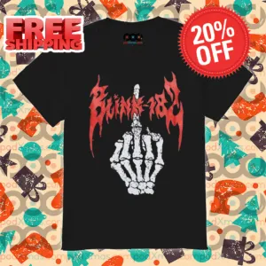 Middle Finger Skeleton Blink 182 2024 Vintage Shirt